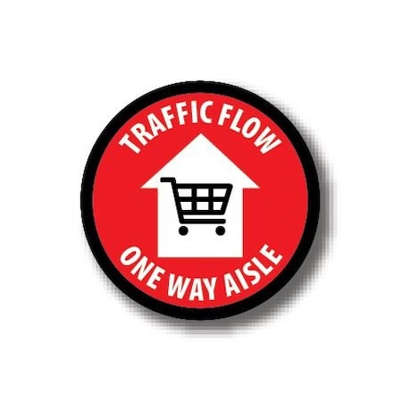 Ergomat 32in CIRCLE SIGNS Traffic Flow One Way Aisle DSV-SIGN 1024 #3948 -UEN
